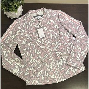 Just White Quilted Print Jacket NWT